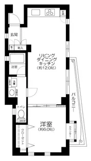 アクティス都立大【3階】の間取り