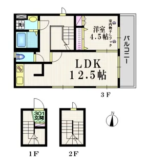 エクセランシャトーモリ【3階】の間取り