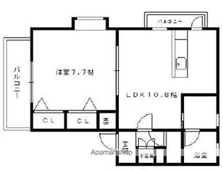 ヴェチヒルズ千早【3階】の間取り