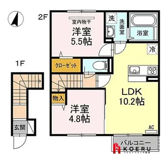 ティアラI【2階】の間取り