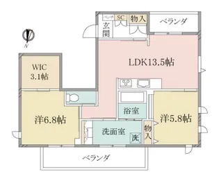 (シニア限定)ヘーベルヴィレッジ西荻窪善福寺~フォルス善福寺III~【3階】の間取り