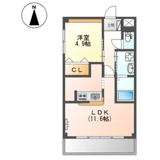 ドッグ ウッド【2階】の間取り