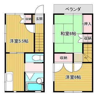宮田コーポB棟の間取り