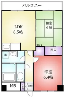 ハーモニープラザ【8階】の間取り