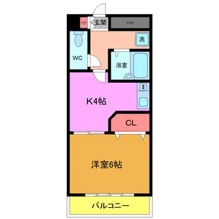 ラ・パイクスII【2階】の間取り