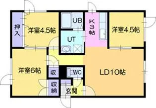 グランディール4番通【1階】の間取り