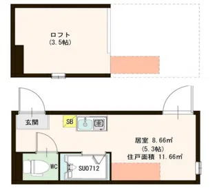 ハーモニーテラス若宮【1階】の間取り
