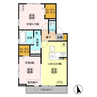 ボヌール上村【1階】の間取り