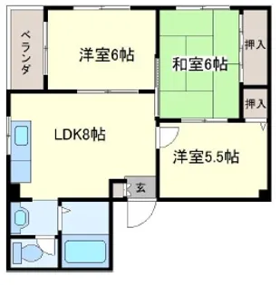 ドムール帝塚山南【4階】の間取り