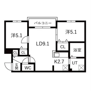 二十四軒1条6丁目新築マンション【1階】の間取り