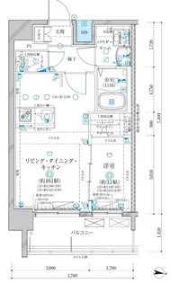 ディアレイシャス名古屋大須通南【10階】の間取り