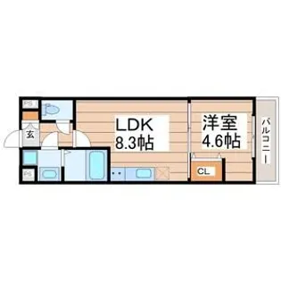 BLESSED LIFE上杉【5階】の間取り
