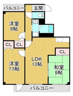 メゾンドソレイユ【4階】の間取り