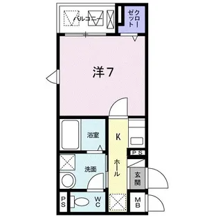 プラシード 横浜【4階】の間取り