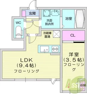 リヴェール岩沼【1階】の間取り
