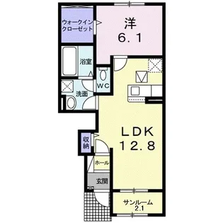 シャトレ 郷津【1階】の間取り