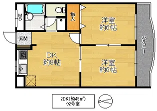 ロジュマン鶴見【1階】の間取り