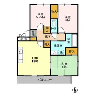 八千代台南ガーデンパレス C【3階】の間取り