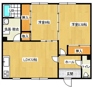 クレール萩見5B【1階】の間取り