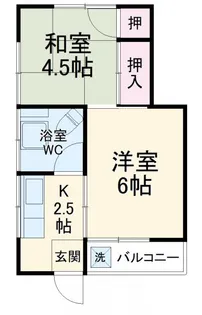 ハイツ渡辺【1階】の間取り