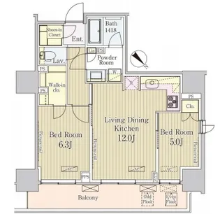 東京都文京区湯島1【マンション】の間取り