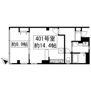 リーヴェルステージ横濱グラシア【4階】の間取り