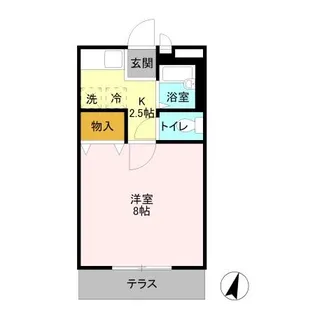 千葉県東金市堀上【アパート】の間取り