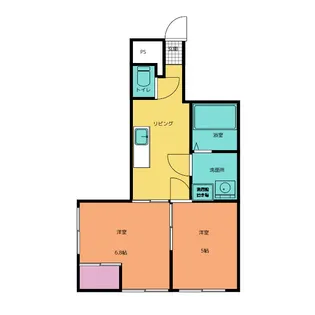 美沢レヂデンス【2階】の間取り