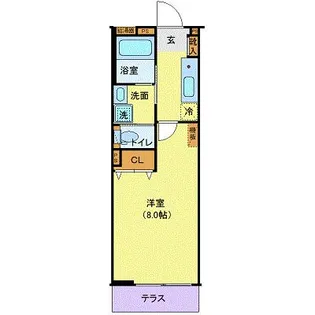 1Kの間取り画像