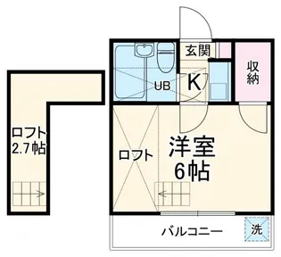 1Kの間取り画像