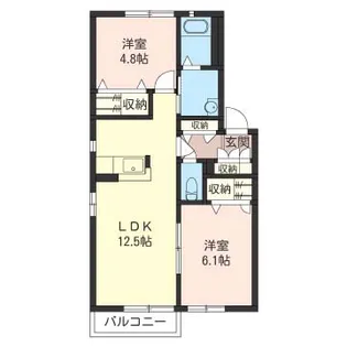 シャーメゾン アルカディア堀崎C【1階】の間取り