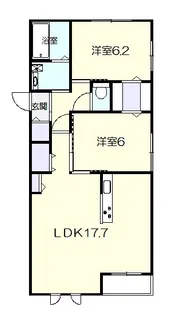 グレイスB【2階】の間取り