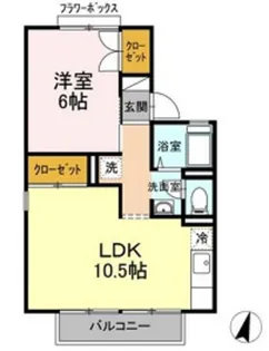 セジュール今在家【2階】の間取り