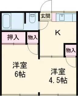 かすみ台コーポ【1階】の間取り