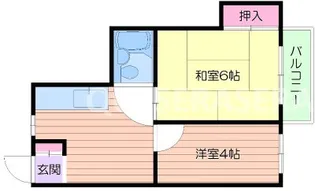第1カワイハイツ【4階】の間取り