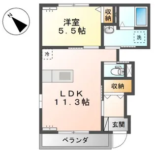 ディアコート【1階】の間取り