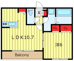セリシール梶原【2階】の間取り