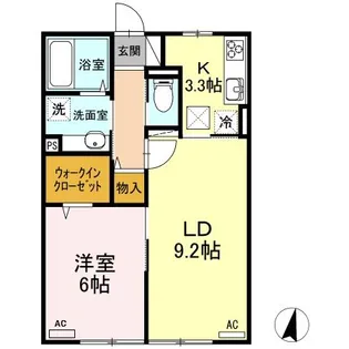 ファミールSHOWII C棟【1階】の間取り