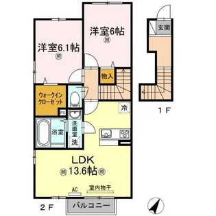 香川県善通寺市善通寺町7【アパート】の間取り