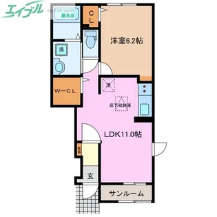 ヤパンサラゲヨ【1階】の間取り