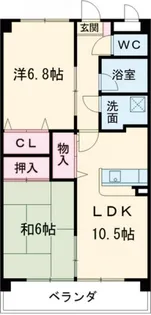 2LDKの間取り画像