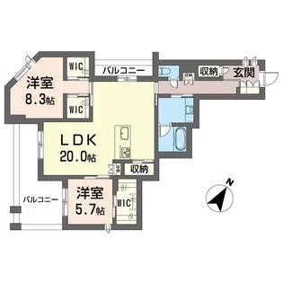 ベルソネット【3階】の間取り