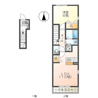 ビオス B棟【2階】の間取り