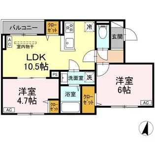 セレスティア若宮【3階】の間取り