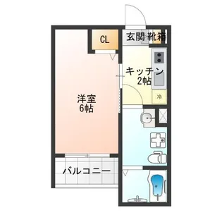 CRASTINE住吉大社【2階】の間取り