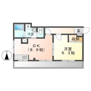 メディオJUN【1階】の間取り