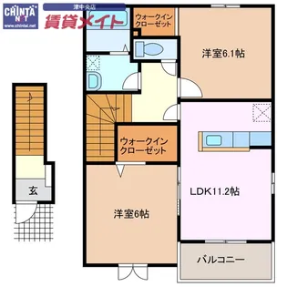 キャトル・スール M【2階】の間取り