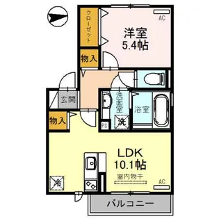 ハイツ・リヴェール【2階】の間取り