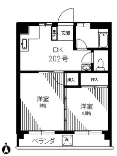 丸山コーポ【8階】の間取り