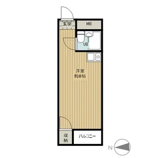 フォンティーヌ高槻I【1階】の間取り
